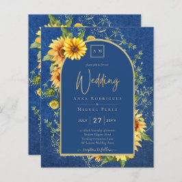 BUDGET All-in-1 Rustic Sunflower BLUE Wedding