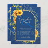 BUDGET All-in-1 Rustic Sunflower BLUE Wedding (Voorkant / Achterkant)