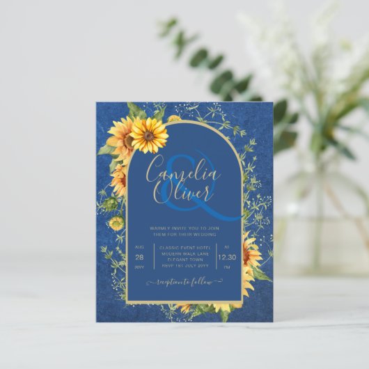 BUDGET All-in-1 Rustic Sunflower BLUE Wedding (Staand voorkant)