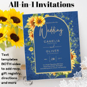 BUDGET All-in-1 Rustic Sunflower BLUE Wedding