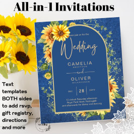 BUDGET All-in-1 Rustic Sunflower BLUE Wedding