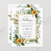 BUDGET All-in-1 Rustic Sunflower Greenery Wedding (Voorkant / Achterkant)