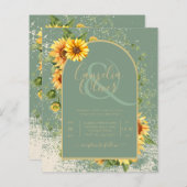 BUDGET All-in-1 Rustic Sunflower Greenery Wedding (Voorkant / Achterkant)