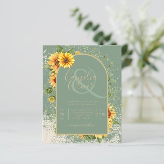 BUDGET All-in-1 Rustic Sunflower Greenery Wedding (Staand voorkant)