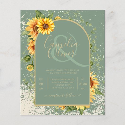 BUDGET All-in-1 Rustic Sunflower Greenery Wedding (Voorkant)