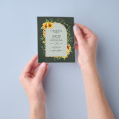 BUDGET All-in-1 Rustic Sunflower Greenery Wedding Flyer (Hand)