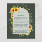BUDGET All-in-1 Rustic Sunflower Greenery Wedding Flyer (Achterkant)