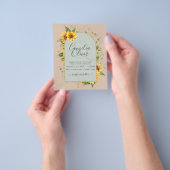 BUDGET All-in-1 Rustic Sunflower Greenery Wedding Flyer (Hand)