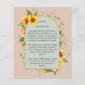 BUDGET All-in-1 Rustic Sunflower Greenery Wedding Flyer (Achterkant)