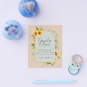 BUDGET All-in-1 Rustic Sunflower Greenery Wedding Flyer (Enkel)