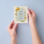 BUDGET All-in-1 Rustic Sunflower Greenery Wedding Flyer (Hand)