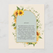 BUDGET All-in-1 Rustic Sunflower Greenery Wedding Flyer (Achterkant)