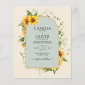 BUDGET All-in-1 Rustic Sunflower Greenery Wedding Flyer (Voorkant)