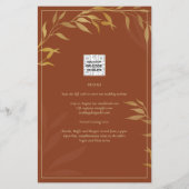 Budget All-in-1 Rustic Terracotta GOLD Wedding Flyer (Achterkant)