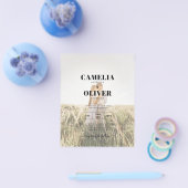 Budget All-in-1 Rustic Terracotta GOLD Wedding Flyer (Enkel)