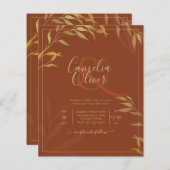 Budget All-in-1 Rustieke Terracotta GOUDEN Huwelij (Voorkant / Achterkant)