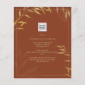 Budget All-in-1 Rustieke Terracotta GOUDEN Huwelij Flyer (Achterkant)
