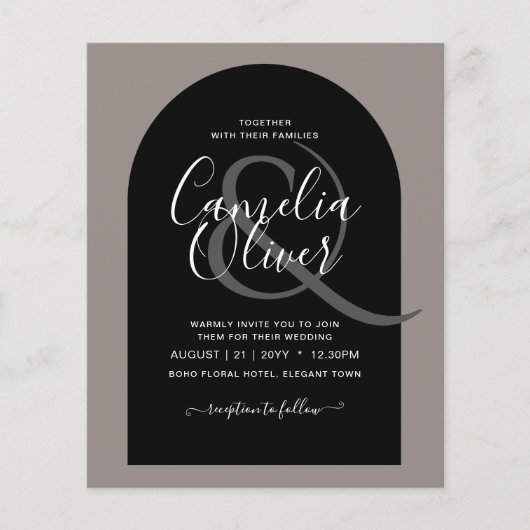 BUDGET All-in-1 Wedding Script Ampersand Arch Flyer (Voorkant)