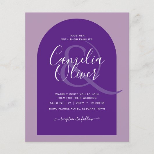 BUDGET All-in-1 Wedding Script Ampersand Arch Flyer (Voorkant)