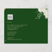 Budget All-in-1 White Roses Green Wedding QR Code (Achterkant)
