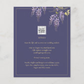 BUDGET All-in-1 Wisteria Dusty Paars Gold Wedding Flyer (Achterkant)