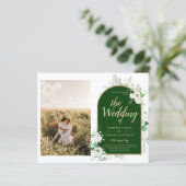 Budget All-in-1 Witte Rozen Groene Trouw QR Code (Staand voorkant)
