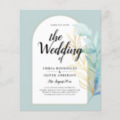 BUDGET All-in-1 Zee Glas Goudblad Salie Bruiloft Flyer (Voorkant)