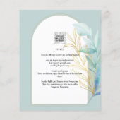 BUDGET All-in-1 Zee Glass Gold Leaf Sage Wedding Flyer (Achterkant)