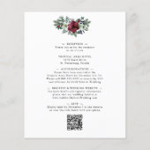 Budget All in One Amaryllis Pine Wedding Invite (Achterkant)