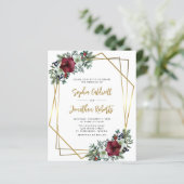 Budget All in One Amaryllis Wedding Invite (Staand voorkant)