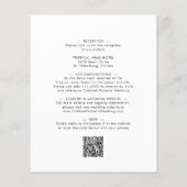 Budget All in One Amaryllis Wedding Invite (Achterkant)