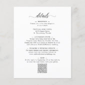 Budget All in One Black Calligraphy Wedding Invite (Achterkant)