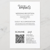 Budget All in One Black & White Wedding Invitation (Achterkant)