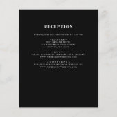 Budget All in One Black & White Wedding Invitation (Achterkant)