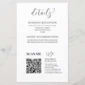 Budget All in One Black & White Wedding Invitation (Achterkant)
