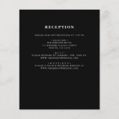 Budget All in One Black & White Wedding Invitation Flyer (Achterkant)