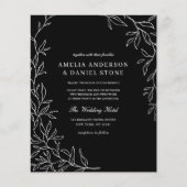 Budget All in One Black & White Wedding Invitation Flyer (Voorkant)
