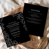 Budget All in One Black & White Wedding Invitation Flyer