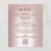 Budget All in One Blush Glitter Trouw Uitnodiging (Achterkant)