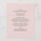 Budget All in One Bohemian Rozen Wedding Invite (Achterkant)