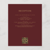 Budget All in One Bourgondië Gold Wedding QR-code (Achterkant)