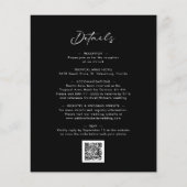 Budget All in One Calligraphy Black Wedding Invite (Achterkant)
