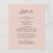 Budget All in One Calligraphy Rozen Wedding Invite (Achterkant)