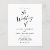 Budget All in One Calligraphy Wedding Invitation (Voorkant)