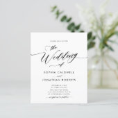 Budget All in One Calligraphy Wedding Invitation (Staand voorkant)