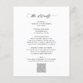 Budget All in One Calligraphy Wedding Invitation (Achterkant)