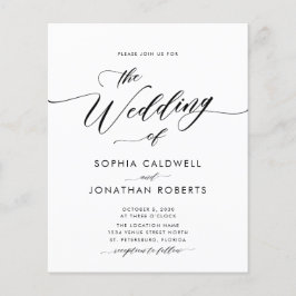 Budget All in One Calligraphy Wedding Invitation