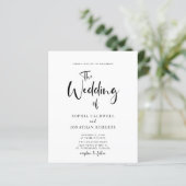Budget All in One Calligraphy Wedding Invitation (Staand voorkant)