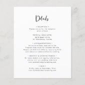 Budget All in One Calligraphy Wedding Invitation (Achterkant)