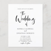 Budget All in One Calligraphy Wedding Invitation (Voorkant)